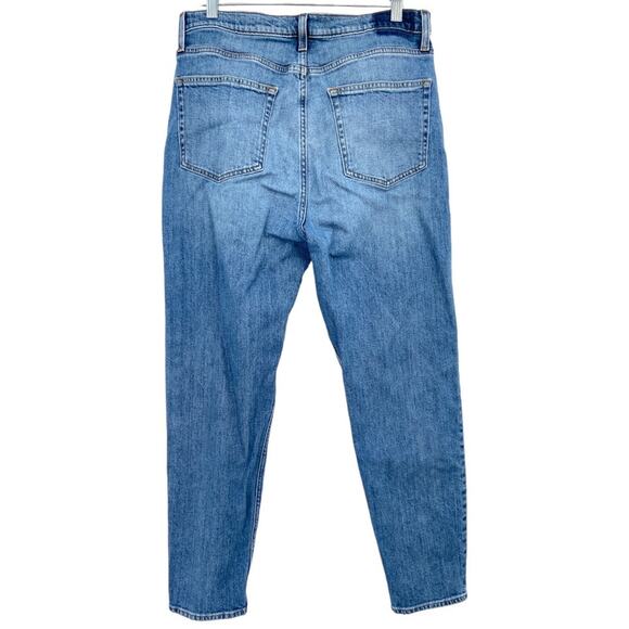 Etica Denim Button Fly High Waisted Slim Straight Jeans‎ Blue 32 - Picture 3 of 7